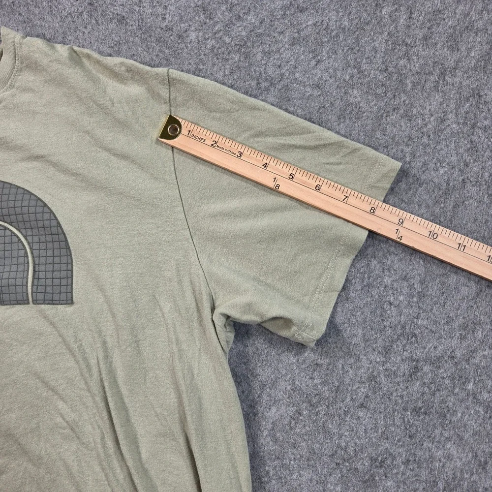 The North Face Graphic T-Shirt Mens XL Green Grid Logo Short Sleeve Cotton